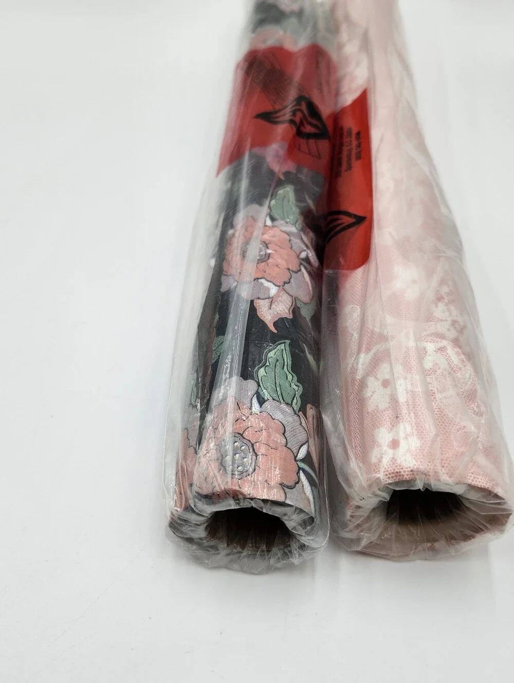 Vintage Premium  Sally Foster Pink Lace Black Floral Wrapping Paper NoS